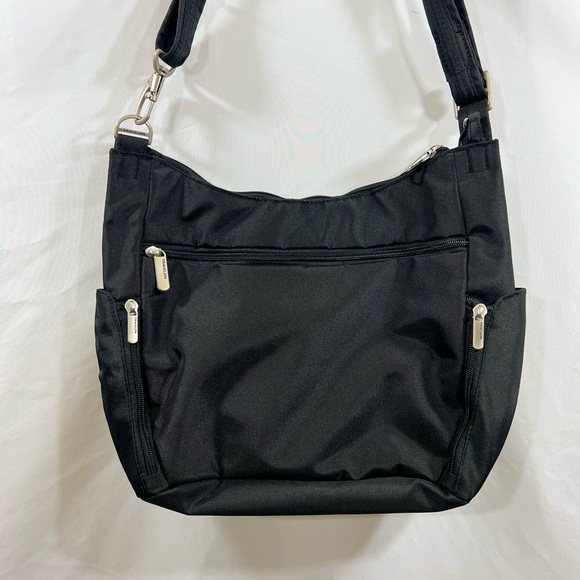 NWT TRAVELON Anti-Theft Classic Crossbody Bucket Black Bag - Picture 5 of 10